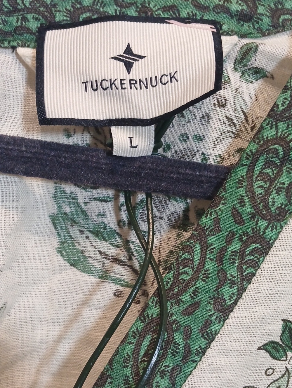 Tuckernuck  Jade Terrace Cotton Linen Rollins Dress Sz L NWT - Picture 3 of 7